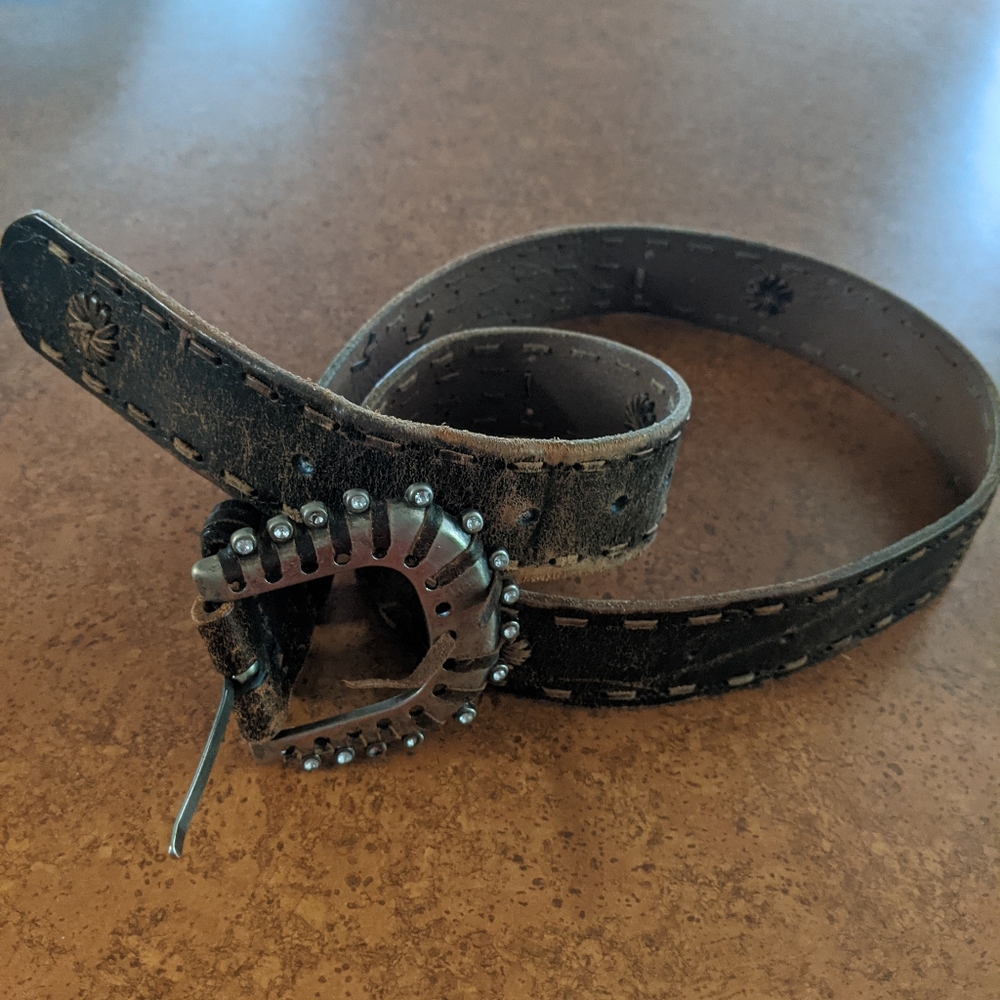 Miss Me leather belt